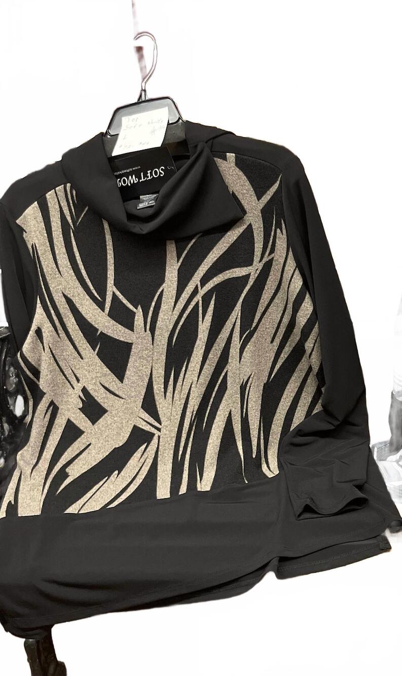 NEW SOFT WORKS women's long sleeve top in black